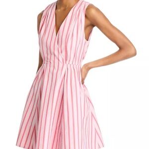 Derek Lam 10 Crosby Benibana Stripped Pink Dress